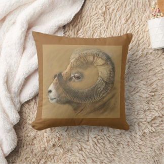 Cojín Decorativo Dibujo de Big Horn Ram