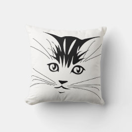 Cojín Decorativo Dibujo de cara de gato