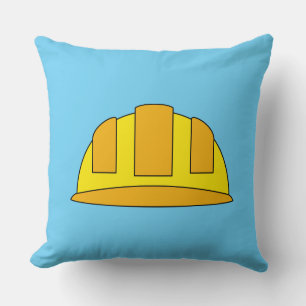 Cojín Decorativo Dibujo de Casco Amarillo