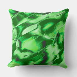 Cojín Decorativo Dibujo de dunas verdes metálicas toscas