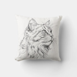 Cojín Decorativo Dibujo de gato 