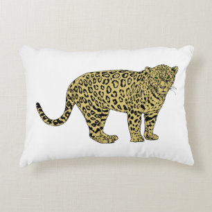 Cojín Decorativo Dibujo de gato manchado de leopardo guepardo vinta