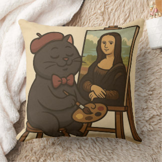 Cojín Decorativo Dibujo de gato Mona