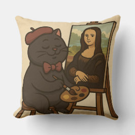 Cojín Decorativo Dibujo de gato Mona