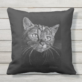 Cojín Decorativo Dibujo de la cara del gato