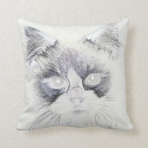 Cojín Decorativo Dibujo de lápiz de gato