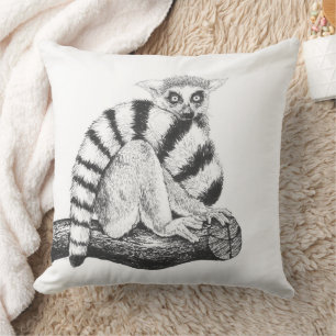 Cojín Decorativo Dibujo de Lemur