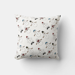 Cojín Decorativo Dibujo de muñeco de nieve de Navidad lindo