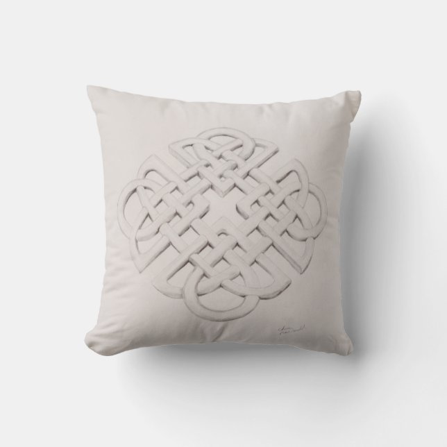 Cojín Decorativo Dibujo de nudo celta infinito (Anverso)