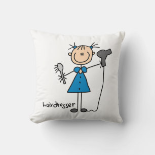 Cojín Decorativo Dibujo de peluquero con palitos