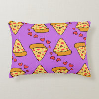 Dibujo divertido de pizza riendo morado para niños