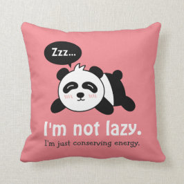 Cojín Decorativo Dibujo divertido de un panda lindo durmiendo