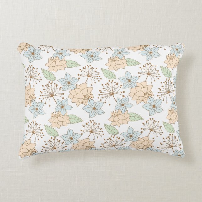 Cojín Decorativo Dibujo floral (Anverso)