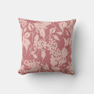 Cojín Decorativo Dibujo floral sencillo. Silhouettes de lila florec