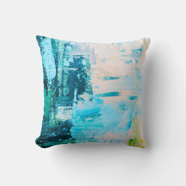 Cojín Decorativo Dibujo manual de pintura al óleo. Resumen de antec (Anverso)