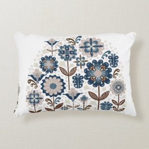 Cojín Decorativo Dibujo manual, flores, ramos, tarjeta, multicolor 