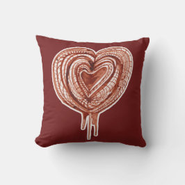 Cojín Decorativo Dibujo muscular de la bomba (corazón)