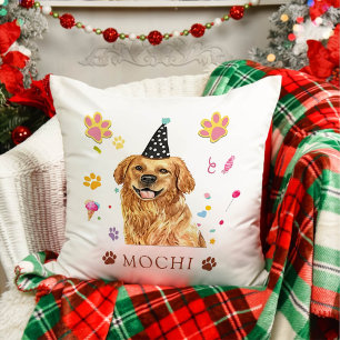 Cojín Decorativo Dibujo personalizado de mano de perro con recupera