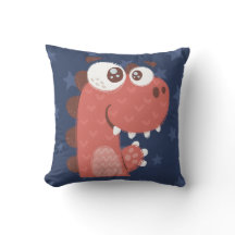 Dibujos animados de dinosaurios lindos azul rojo d