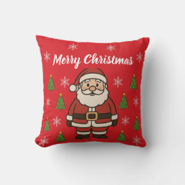 Cojín Decorativo Dibujos Animados Divertidos Santa Claus Navidad Ro