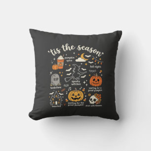 Cojín Decorativo Dibujos de Halloween Es la temporada Diseño de bru