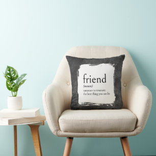Cojín Decorativo Diccionario Definición de AMIGO