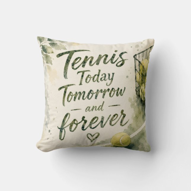 Cojín Decorativo Dicho divertido de tenis  (Anverso)
