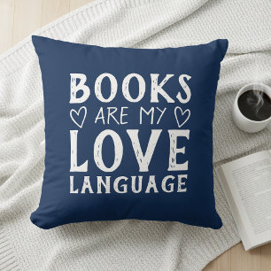 Cojín Decorativo Dicho divertido para amante de los libros tipograf