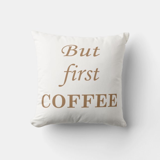 Cojín Decorativo Dichos divertidos de café (Anverso)