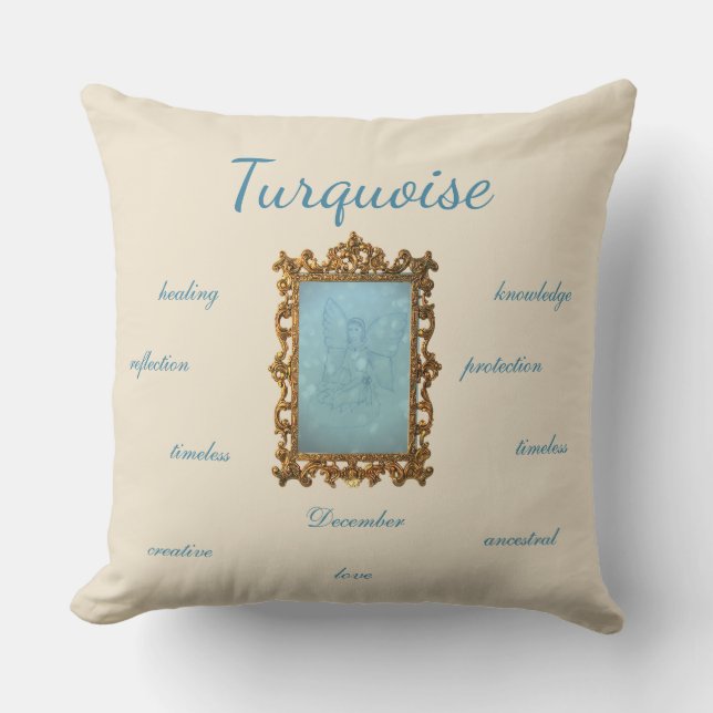 Cojín Decorativo Diciembre Fairy Turquoise (Anverso)