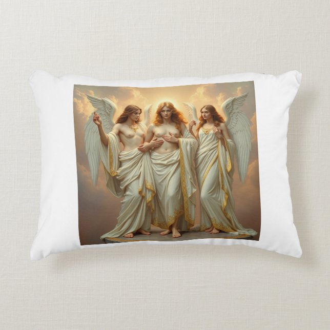 Cojín Decorativo „Die drei heiligen Schutzengel“ (Anverso)
