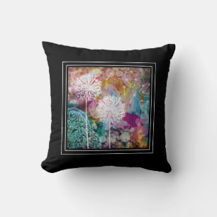 Cojín Decorativo Diente de León Haz un Deseo Acuarela Bohemio Yoga