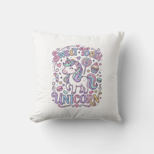 Cojín Decorativo Diente Dulce Unicornio Diseño Original de Merch de