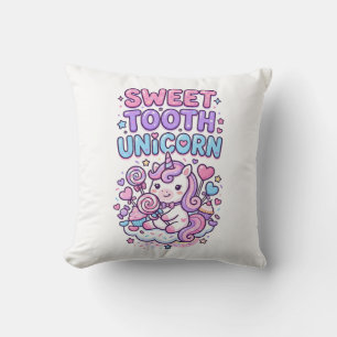 Cojín Decorativo Diente Dulce Unicornio Unicornio Lindo Pastel Rega