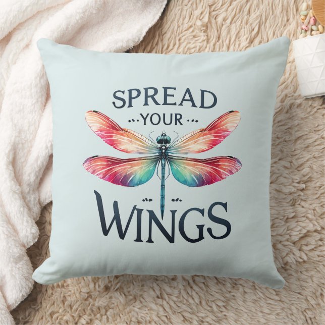 Cojín Decorativo Difunde tus alas - Dragonfly artístico (Manta)