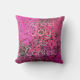 Cojín Decorativo Difundir alegría como Confetti Magenta