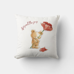 Cojín Decorativo Difundir alegría personalizable lindo teddy elegan