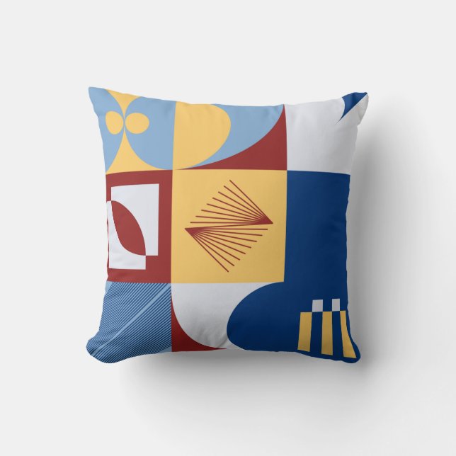 Cojín Decorativo Digital artwork graphic design of simple pattern m (Anverso)