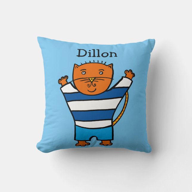 Cojín Decorativo Dillon el gato personalizado (Anverso)