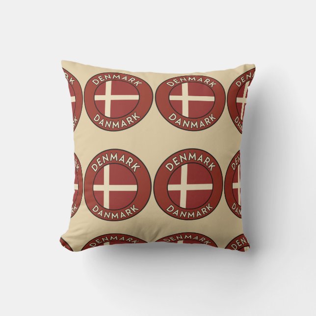 Cojín Decorativo Dinamarca Danmark  (Anverso)