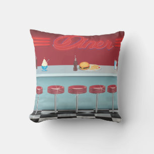 Cojín Decorativo Diner Americano Clásico