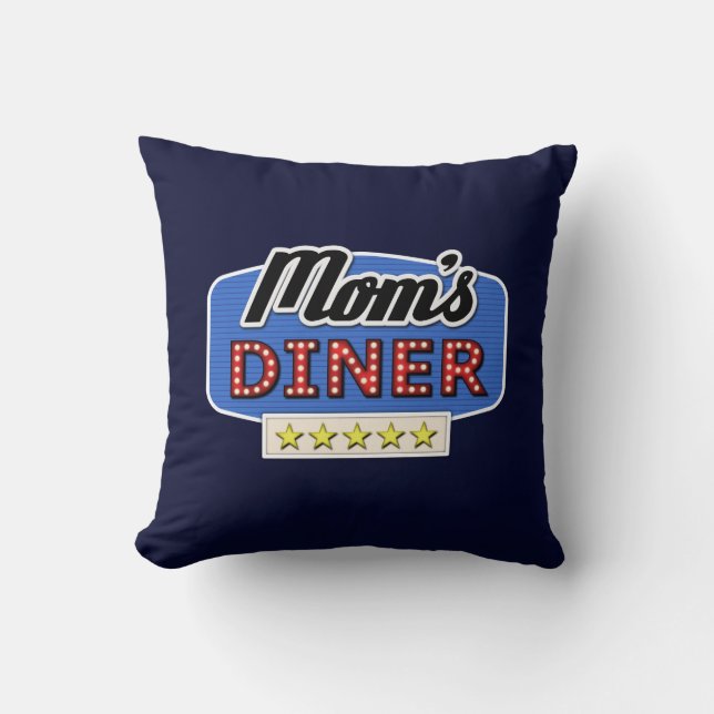 Cojín Decorativo Diner de mamá - Estuche para iPhone para mamá (Anverso)