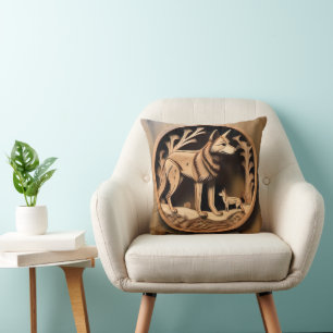 Cojín Decorativo "Dingo australiano: Impresión de la naturaleza"