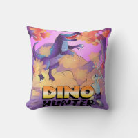Dino Hunter Ilustracion Pillow