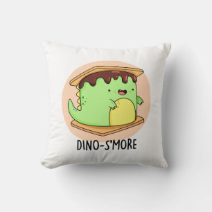 Cojín Decorativo Dino-smore Funny Dinosaur Smore Pun