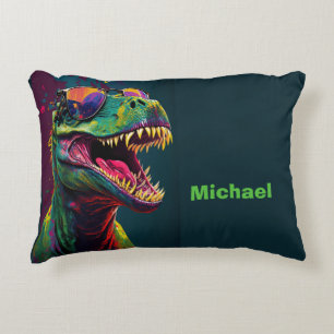 Cojín Decorativo Dino T Rex lindo pre histórico