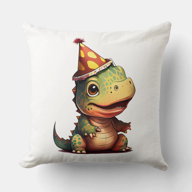 Cojín Decorativo Dinosaur T Rex Nacimiento Bebé (Anverso)