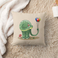 Dinosaurio Adorable Sosteniendo los Globos