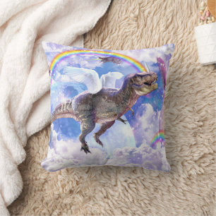 Cojín Decorativo Dinosaurio arcoiris unicornio
