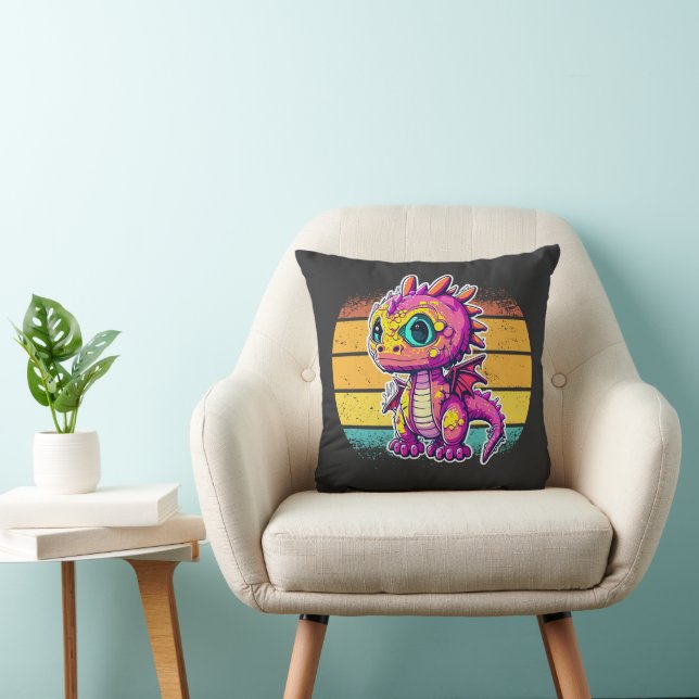 Cojín Decorativo Dinosaurio bebé adorable | Alegría Jurásica (Silla)